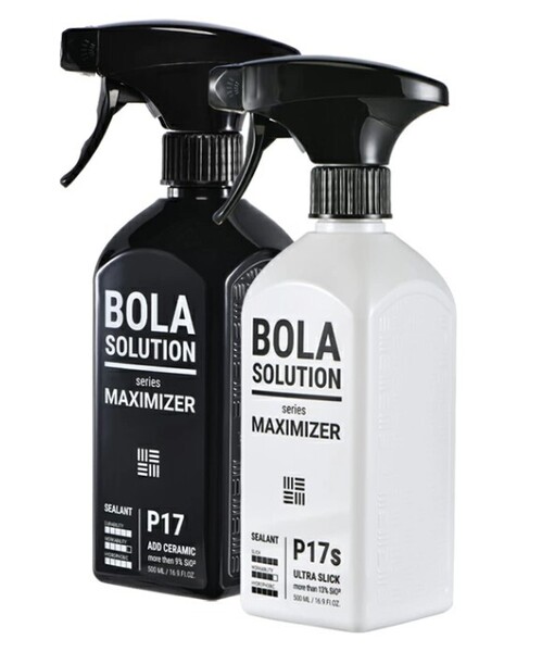 超撥水+耐久性 Bolasolution P17+P17s【ガラスコーティング剤(500ml)+トップコート剤(約200ml)】