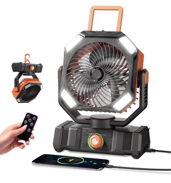 新品 多機能 アウトドア扇風機 キャンプ 扇風機LEDライトつき
