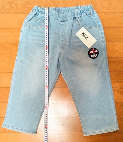 ボーイズ 男の子 男児 パンツ ハーフ ボトムス デニム ストレッチ 160 ワスク WASK タグ付き 未使用