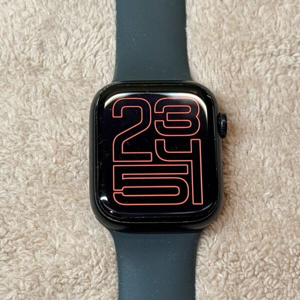 ☆即決 バッテリー95% Apple Watch series8 45mm ミッドナイトアルミニウム アップルウォッチ GPSモデル シリーズ8 689