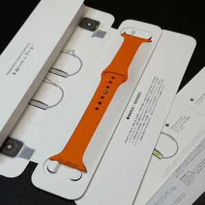 ☆即決 美品 Apple Watch HERMES Series10 オレンジ スポーツバンド 46mm 45mm 44mm 純正 アップルウォッチ エルメス ラバーバンド 816