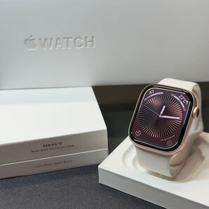 ☆即決 最新 超美品 100% Series10 ローズゴールド アルミニウム Apple Watch 42mm アップルウォッチ シリーズ10 アップルウォッチ 810