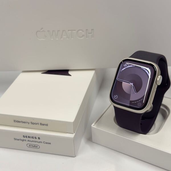 ☆即決 美品 バッテリー良好 Apple Watch series8 41mm スターライトアルミニウム アップルウォッチ GPSモデル シリーズ8 840