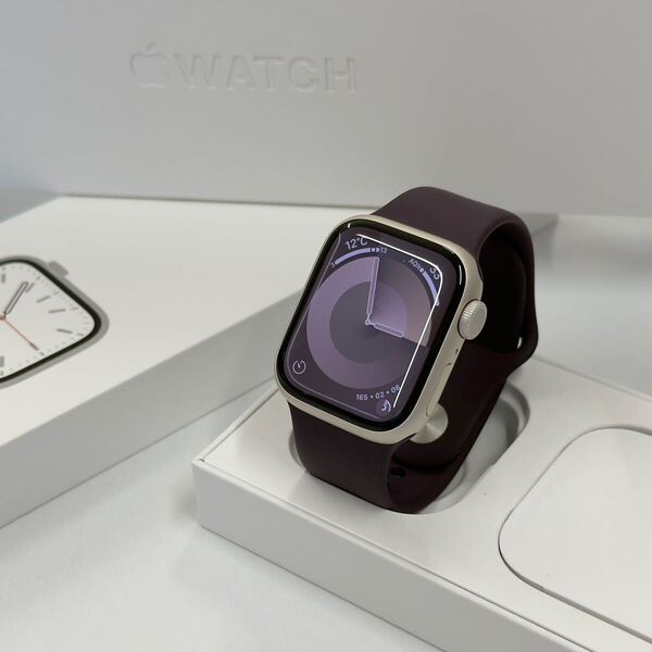 ☆即決 美品 お試しにもどうぞ! Apple Watch Series7 40mm スターライトアルミニウム アップルウォッチ GPSモデル 648