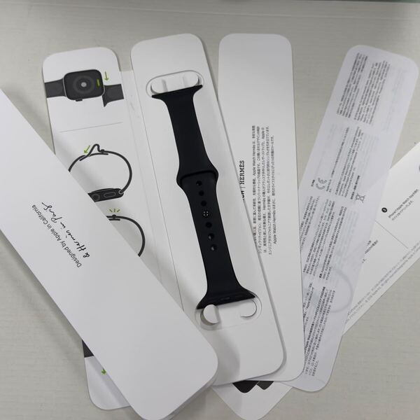 ☆即決 Apple Watch HERMES 黒 エルメス 限定 ブラックスポーツバンド 42mm 41mm 40mm 38mm 正規品 純正 アップルウォッチ 希少 866