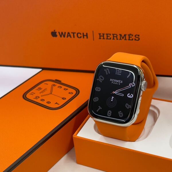 ★即決 美品 Apple Watch series7 HERMES 45mm アップルウォッチ エルメス Cellular シルバーステンレス シリーズ7 846