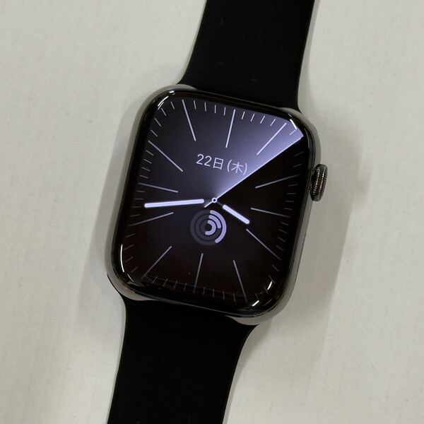 ☆即決 ケア+.美品 グラファイトステンレス Apple Watch series9 45mm アップルウォッチ GPS+Cellular シリーズ9 871