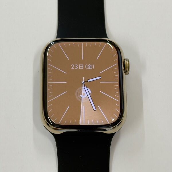 ☆即決 美品 バッテリー100% ゴールドステンレス Apple Watch series9 45mm アップルウォッチ GPS+Cellular シリーズ9 870