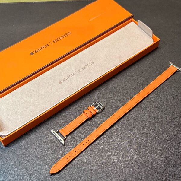 ☆希少 ほぼ未使用 即決 オレンジ アトラージュ Apple watch HERMES エルメス ドゥブルトゥール 42mm 41mm 40mm アップルウォッチ 890
