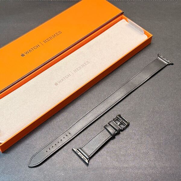★即決 美品 正規品 Apple Watch HERMES 42mm 41m 40m 38mm エルメス ヴォー スイフト ブラック 黒 ドゥブルトゥール レザーストラップ 891