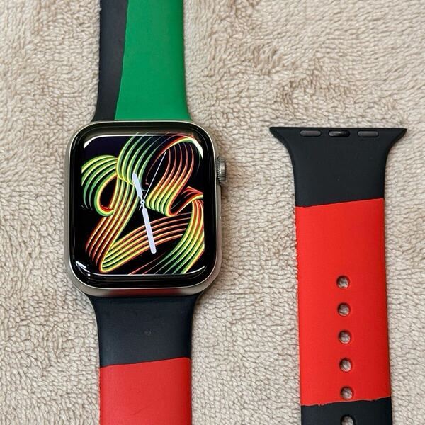 ☆即決 バッテリー97% 美品 Apple watch Series6 44mm シルバー チタニウム Edition GPS+Cellular アップルウォッチ シリーズ6 912