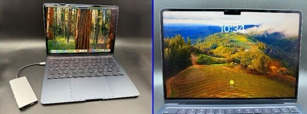 MacBook Air M2 13.6インチ★2022年製★ミッドナイト★メモリ16GB★SSD512G★即決★美品★送料無料★USB-Cハブマルチポートアダプター付き