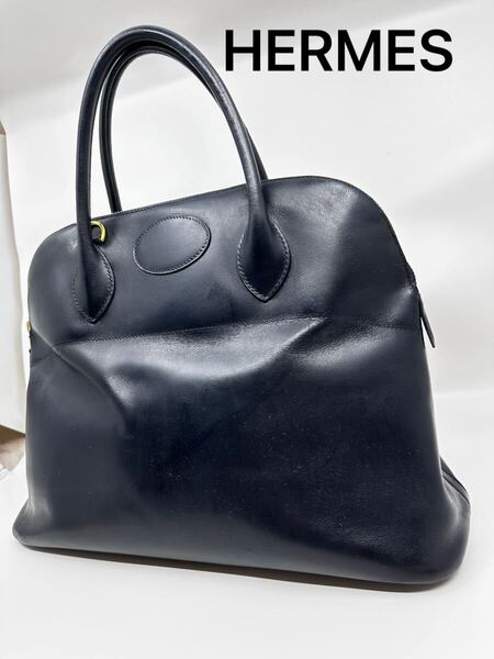 HERMES ボリード37 ハンドバッグ レザー ゴールド金具 エルメス
