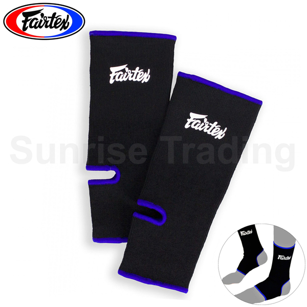 送料無料 新品 Fairtex フェアテックス AS1 アンクルサポーター ブルー フリーサイズ 伸縮タイプ ムエイタイ キックボクシング MMA 格闘技