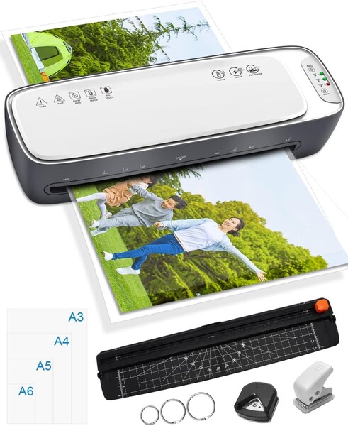 ラミネーター a3最新改良版 A3対応 6in1】ラミネート機械 ラミネート 本体 a3 1分間ウォームアップ 軽量 静か 波打ち防止