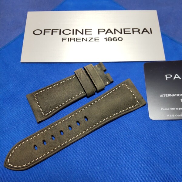 PANERAI 純正 パネライ 革 ベルト MX008TRL 尾錠 BA 適合 ダークグリーン カーフ ストラップ STD 22/27 PAM01384 国内 正規 付属品 送料込