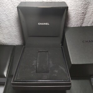 CHANEL 純正 シャネル 時計 箱 ウォッチ ケース ボックス 黒 内箱 黒 外箱 化粧箱 空箱 BOX 正規 ボックス 保護 収納 付属品 014 送料込み