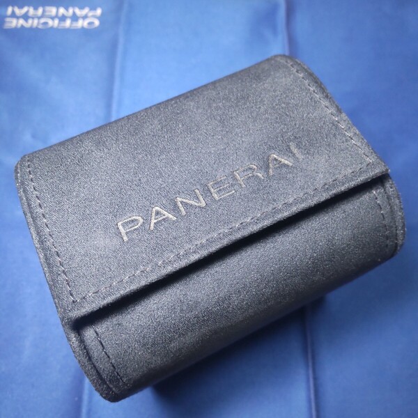 PANERAI 正規 紺 パネライ 純正 時計 携帯 ソフト 箱 ボックス ケース BOX 保護 収納 ポーチ 持運び ネイビー スエード 高級感 04 送料込み