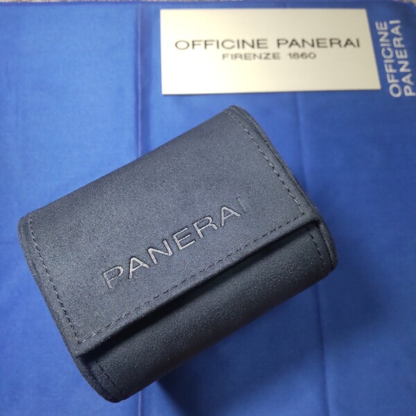 PANERAI 正規 紺 パネライ 純正 時計 携帯 ソフト 箱 ボックス ケース BOX 保護 収納 ポーチ 持運び ネイビー スエード 高級感 08 送料込み