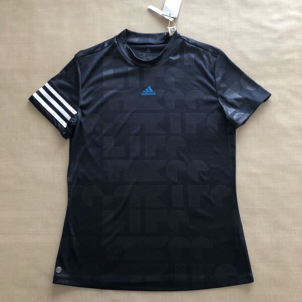 新品・未使用 adidasゴルフ 半袖モックネックシャツ ◆ M ◆ TO688 ネイビー アディダス