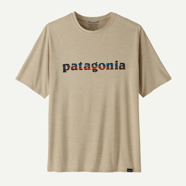 ★新作★ patagonia パタゴニア キャプリーン クール デイリー グラフィック シャツ '73 Text Logo: Pumice X-Dye TLPX Sサイズ 正規品