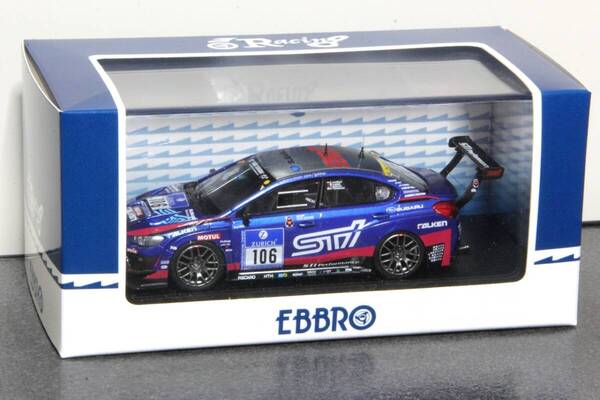 ★希少品 新品未開封 送料無料 エブロ 1/43 Nurburgring 24-hour Race 2016 SUBARU WRX STI No.106 ミニカー 45451 SP3Tクラス優勝 スバル
