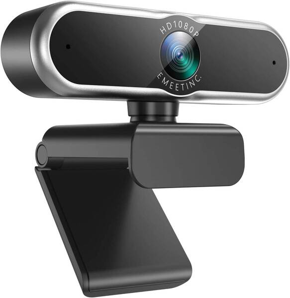 EMEET ウェブカメラ C965 自動フォーカス 外付けwebcam 三脚対応 200万画素 webカメラ 2つマイク内蔵 1080p 30fps FHD 96°広角