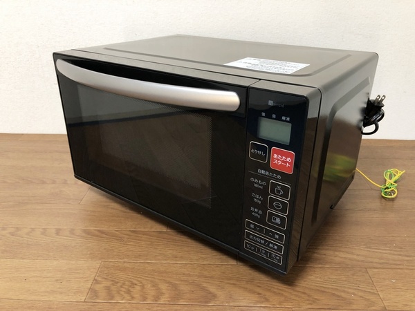 18L フラット電子レンジ EM-520X_BK スタイリッシュフロントデザインNITORI ヘルツフリー50/60Hz 2022年製 除菌清掃/動作確認済み