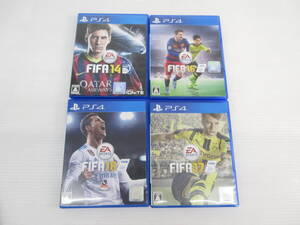 2505M1107 PlayStation4 PS4ソフト FIFA 14ワールドクラスサッカー/FIFA16~18 計4点おまとめ