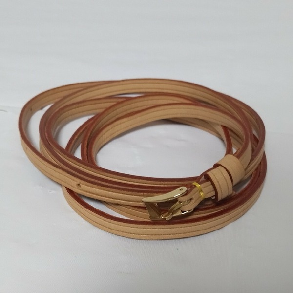 【極美品】ルイヴィトン モット付属 ヌメ革ショルダーストラップ 極細 ポーチ用 ベルトタイプ M91050