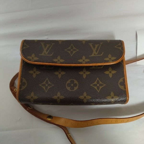 【美品】ルイヴィトン ポシェットフロランティーヌ ベルトサイズXS モノグラム ウエストポーチ ショルダーバッグ M51855