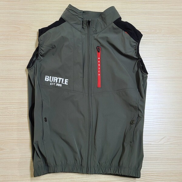 中古 バートル 服のみ Mサイズ ミルグリーン色 サイドファン 空調服 AC2004 ACベスト BURTLE エアークラフト カーキ系色