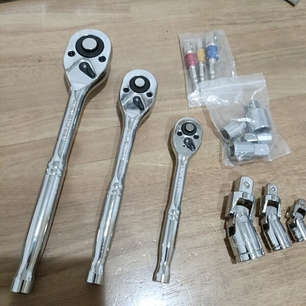 工具 訳あり まとめ売り ラチェットハンドル ユニバーサルジョイント 大量 ソケットアダプター ソケットレンチ 変換 自動車 メンテナンス