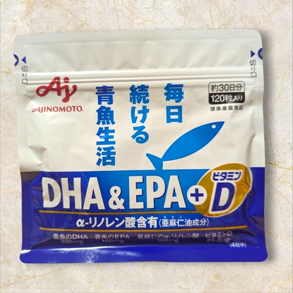 ★送料無料★ 味の素 DHA&EPA+ビタミンD 120粒入