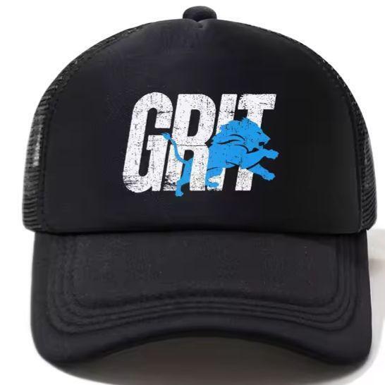 新品 GRIT ライオン メッシュ キャップ 野球帽 帽子 ブラック 黒 メンズ レディース ユニセックス