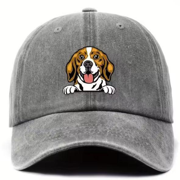 新品 ビーグル?デコピン?プリント キャップ 野球帽 帽子 コットンキャップ 犬 いぬ イヌ 愛犬家 アニマル 動物 ペット ユニセックス