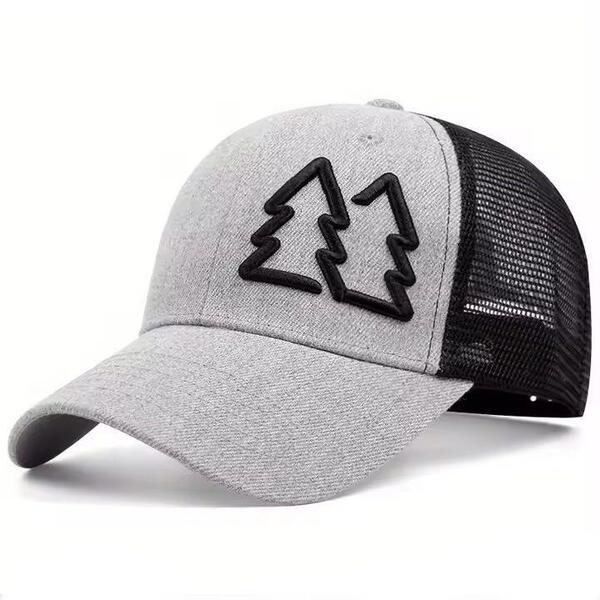 新品 ツリー 木 刺 メッシュ キャップ 野球帽 帽子 グレー ブラック 黒 メンズ レディース ユニセックス