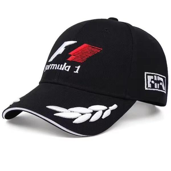 新品 F1 Formula 1 フォーミュラワン 刺繍 キャップ 野球帽 帽子 黒 ブラック メンズ レディース ユニセックス レーシング