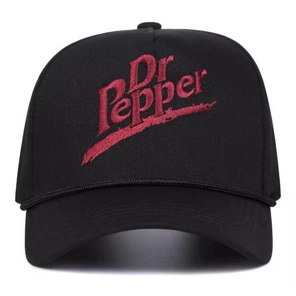 新品 Dr Pepper ドクターペッパー 刺繍 トラッカー メッシュ キャップ 野球帽 帽子 黒 ブラック メンズ レディース ユニセックス