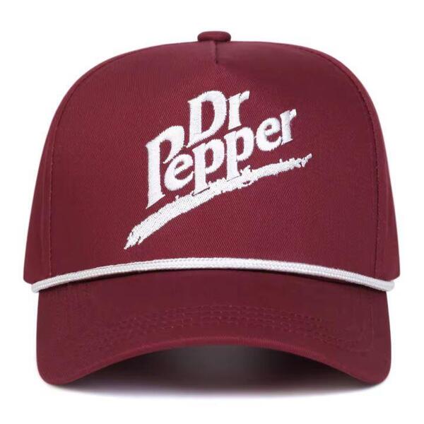 新品 Dr Pepper ドクターペッパー 刺繍 トラッカー メッシュ キャップ 野球帽 帽子 ワイン メンズ レディース ユニセックス