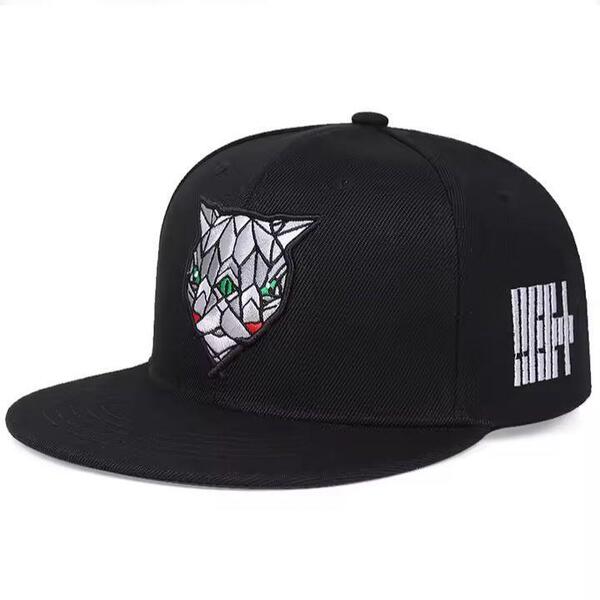 新品 キャット ネコ キメラ 刺繍 キャップ 野球帽 帽子 ブラック 黒 メンズ レディース ユニセックス アメカジ ストリート