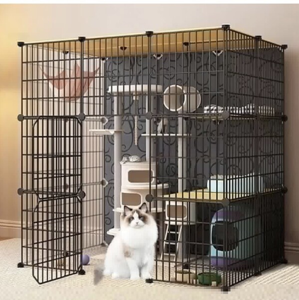 猫 ケージ 大型 1から4段まで変更可能 組立簡単 キャットケージ 耐荷重8kg 安定性に優れ 室内用 脱走防止 丸洗い可能