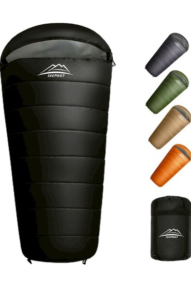寝袋 シュラフ マミー型 LEEPWEI キャンプ アウトドア 軽量 保温 耐寒 防水 封筒型 コンパクト 登山 車中泊 防災用 丸洗い可能 丸洗い寝袋