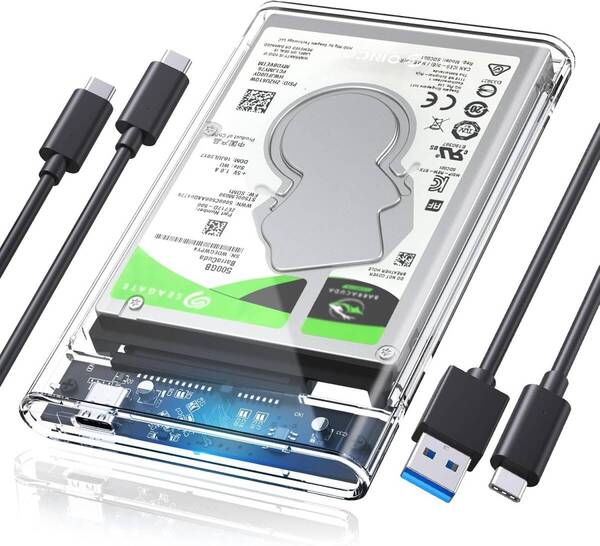 OY129 ORICO USB-C 3.1 GEN2 2.5インチ HDD ケース 6Gbps高速転送 SSDケース C-Cケーブル付属