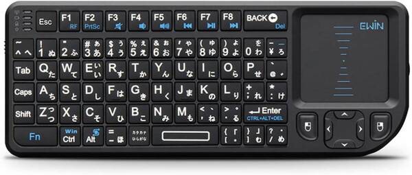 AY119 Ewin ミニ キーボード ワイヤレス 2.4GHz タッチパッド搭載 超小型 USB レシーバー付き