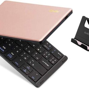 AY125 新型 日本語配列 キーボード ワイヤレス Bluetooth 折りたたみ式 かな入力 JIS配列 レザーカバー