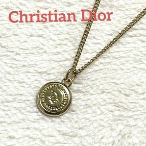 美品 Christian Dior ディオール CDロゴ ネックレス ゴールド