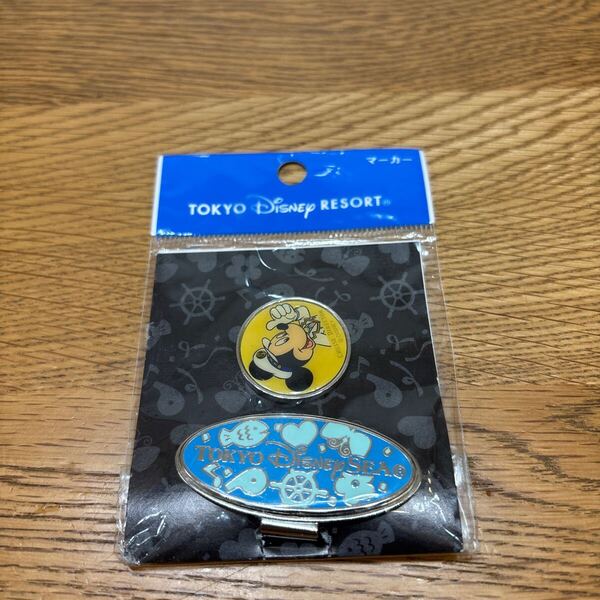 東京ディズニーシー ゴルフ クリップマーカー イエロー×ブラック 未使用品 送料込