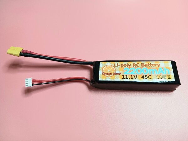 強力RCバッテリー 3S 11.1V 45C 2200mAh 1個