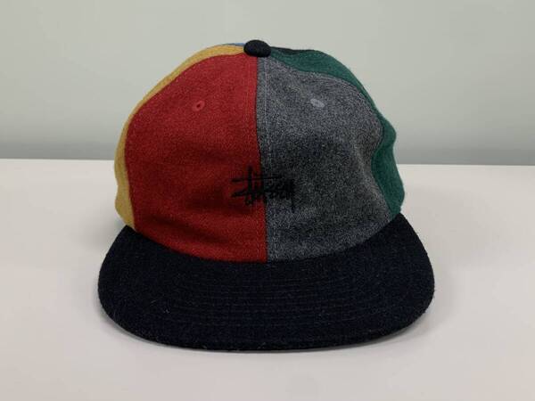 STUSSY キャップ マルチカラー ( USA LA NY ステューシー レザー 革 supreme 90’s ポーター パッチワーク デニム コーデュロイ NIKE